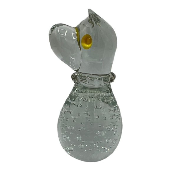 Unbranded Other - Vintage Art Circus Glass Dog Bear Clear Bullicante Paperweight Great Dane Ruffle